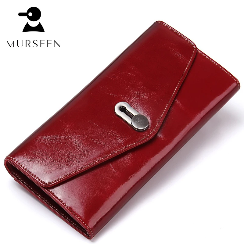 Для женщин кошелек Пояса из натуральной кожи Длинные портмоне моды Дизайн Марка