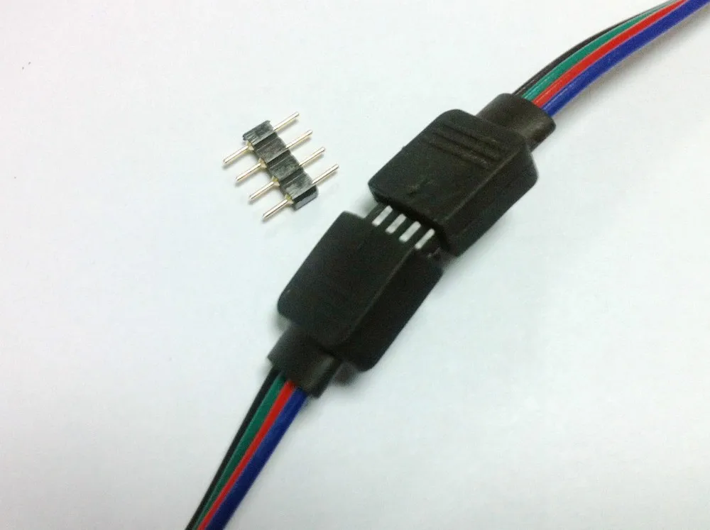 20 шт 4pin RGB Разъем 4 pin иглы мужской тип двойной маленькая часть для LED 3528 и 5050 полосы