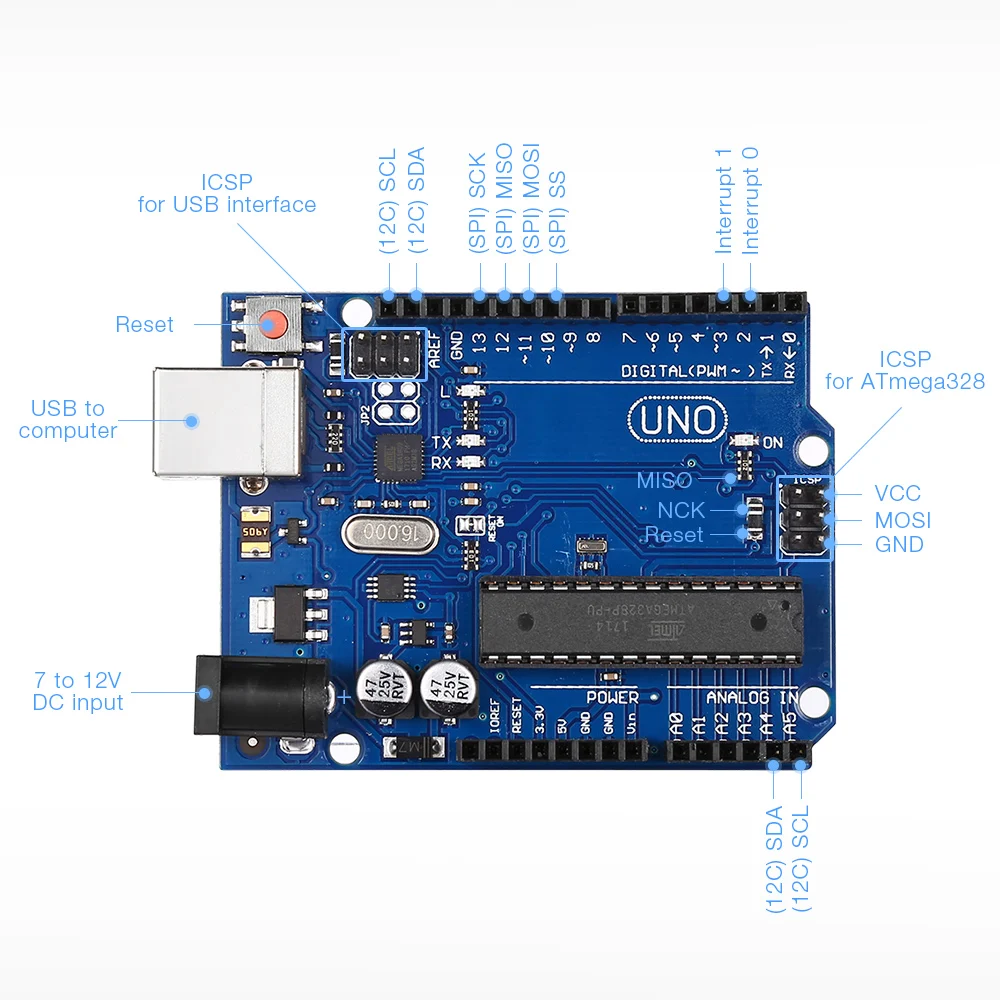 Стартовый набор для Arduino один UNO R3 стартовый проекта обновленная версия обучения