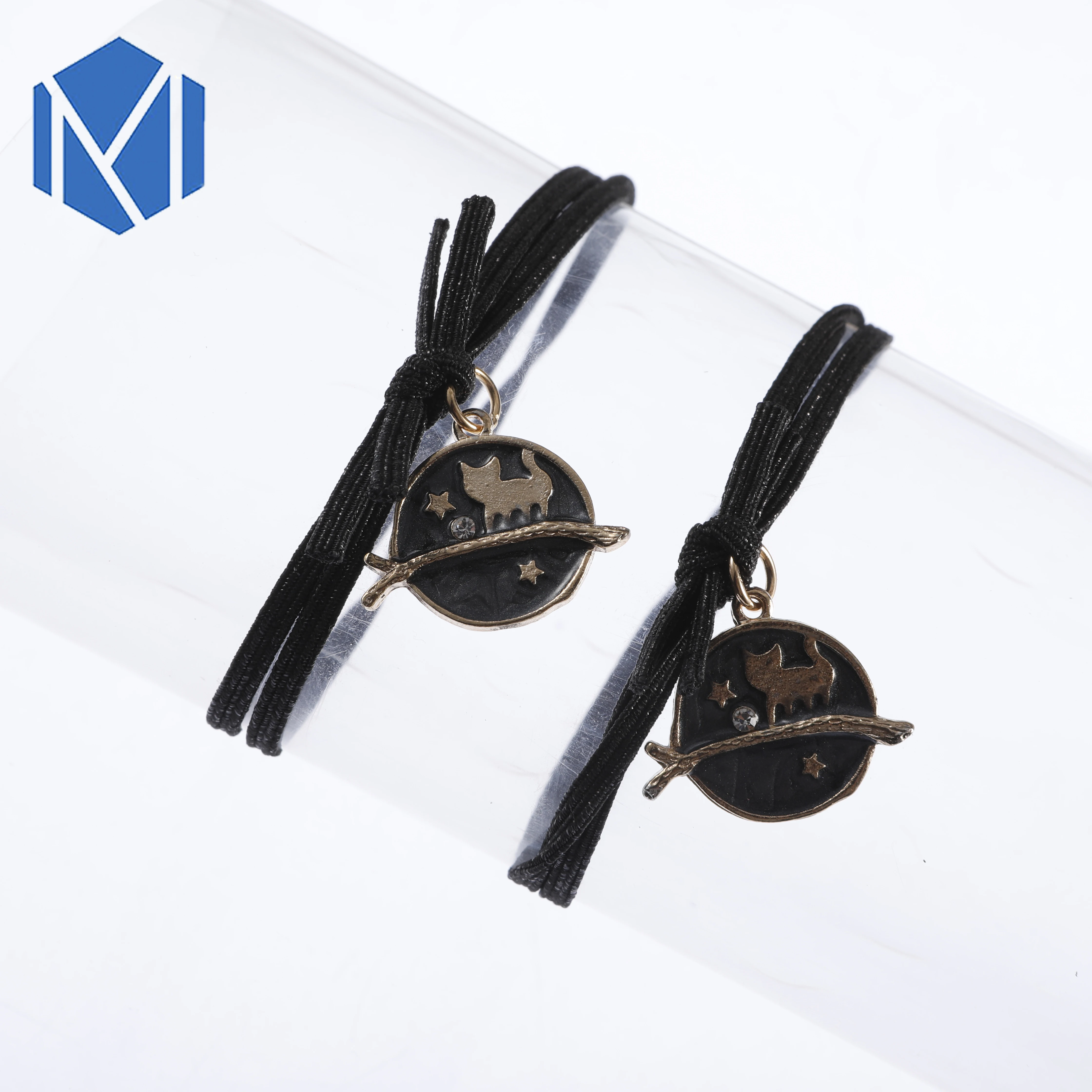 M MISM 1Pot = 12 шт., для девочек, имитация жемчуга, сетчатая пряжа, конский хвост, бусины для волос "галстук", женские эластичные резиновые держатели, аксессуары для волос