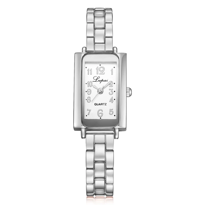 Silver White Lvpai, женские часы-браслет, люксовый бренд, кварцевые, креативные часы, дамские, стальные, под платье, наручные часы, женские, Relogios Femininos, часы - Цвет: Silver White