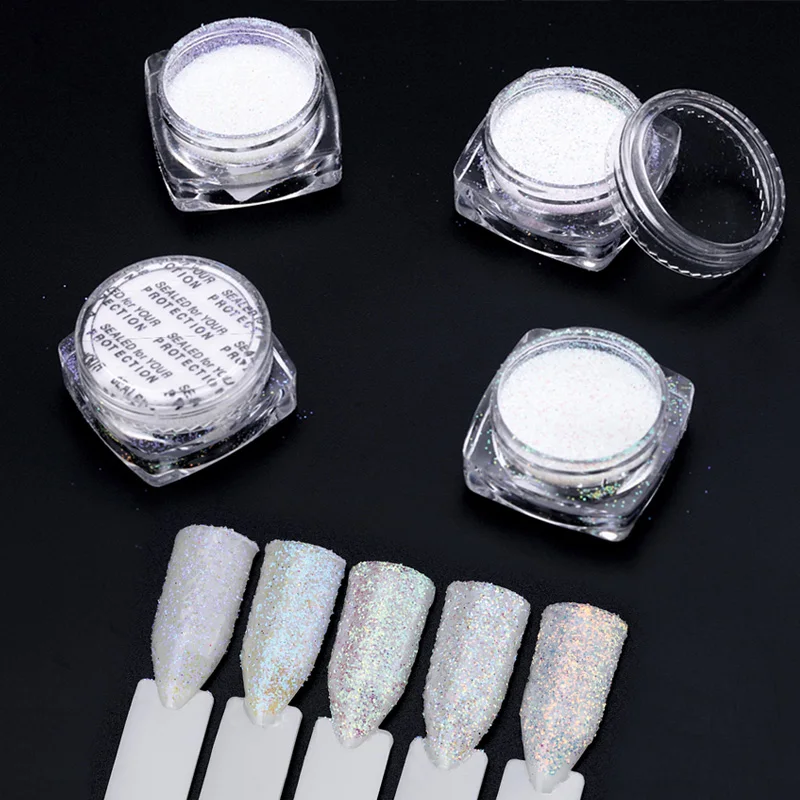 Ellwings 2g голографическая для УФ гель лак ногтей Пудра Хамелеон зеркальный эффект