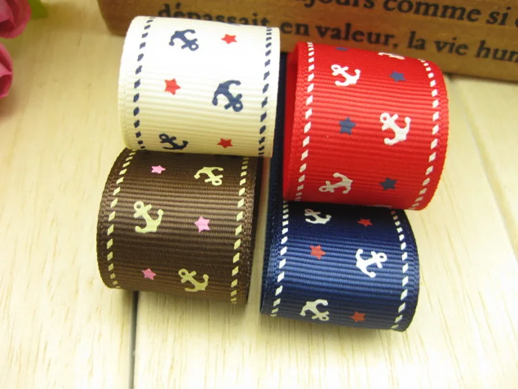 Новое поступление (25 мм) корсажная лента с принтом горячая синяя и красная сделай