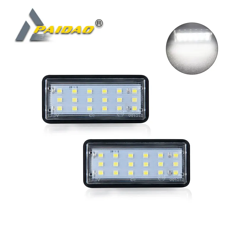 2 шт. автомобильный Стайлинг без ошибок Автомобильный светодиодный номерной знак