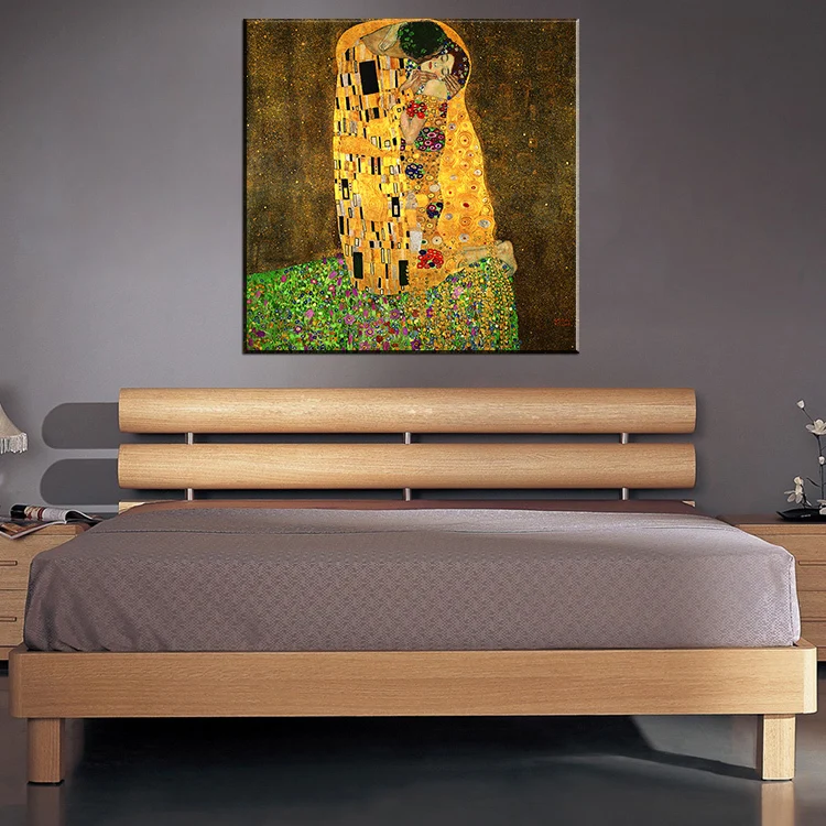 

Original famous Paint The Kiss by Gustav Klimt wall painting for home decor oil painting art print on canvas No Framed