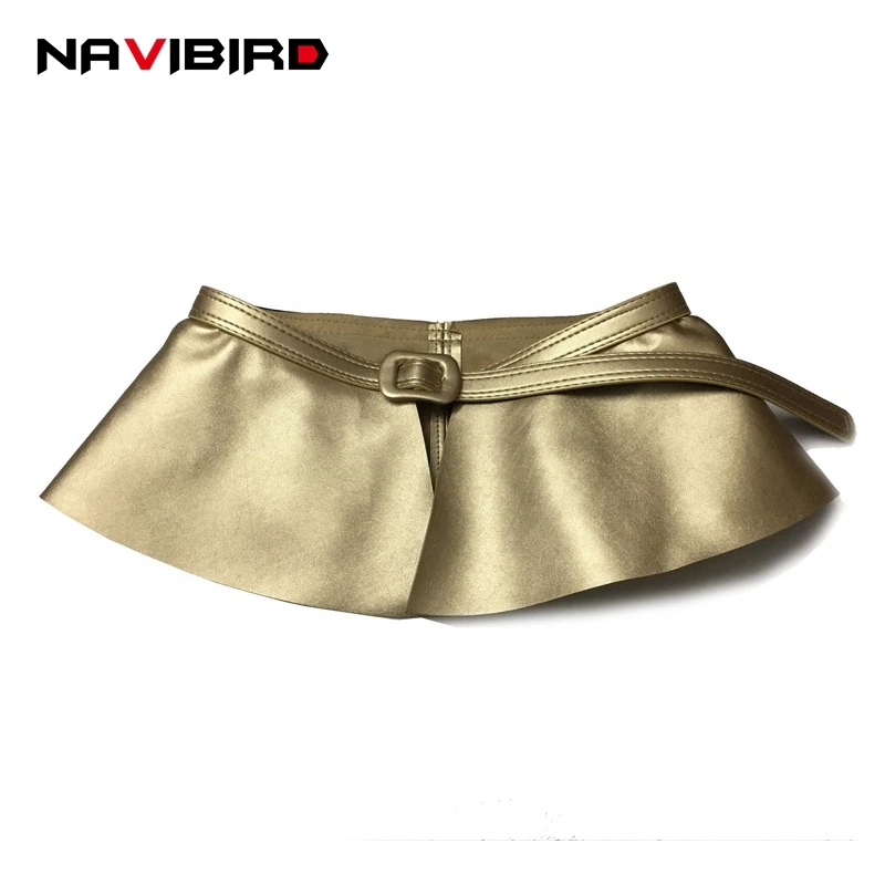 17 cm gold Искусственная Кожа Chian Пояса Для Женщин Новых Прибытия Рябить Юбка Баски Поясной Юбка Ремень Chromophous Пояса ремень женский - Цвет: 17 cm gold
