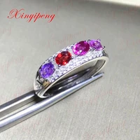 xin yi peng 925 silver natural color sapphire ring the woman ring anniversary gift
