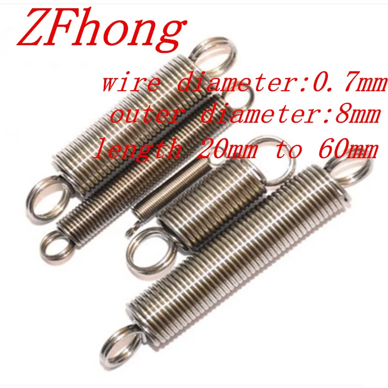 Натяжная пружина из нержавеющей стали с удлинителем крюка длина от 25 мм до 60 10