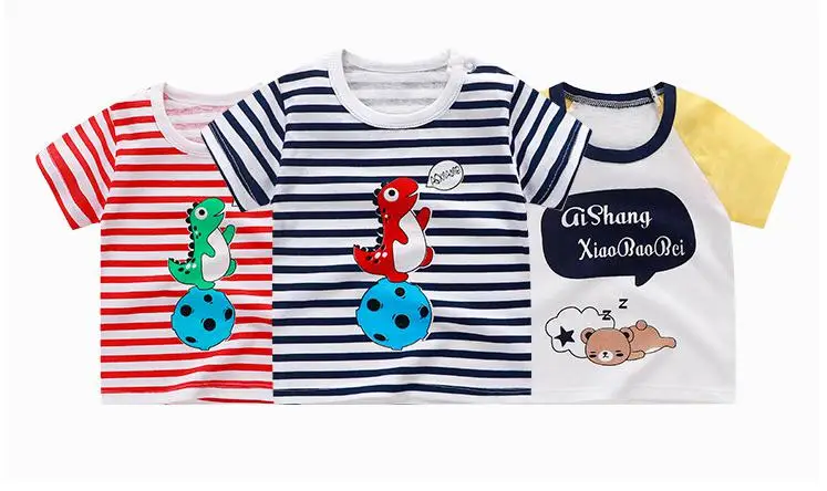 Футболка с короткими рукавами для маленьких мальчиков и девочек летняя тонкая