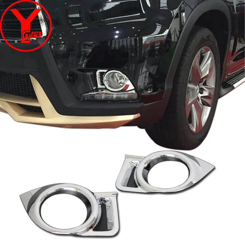 

chrome front fog light cover For Toyota Highlander Kluger 2014 2015 2016 ABS parts accessories For toyota Highlander 2015 YCSUNZ