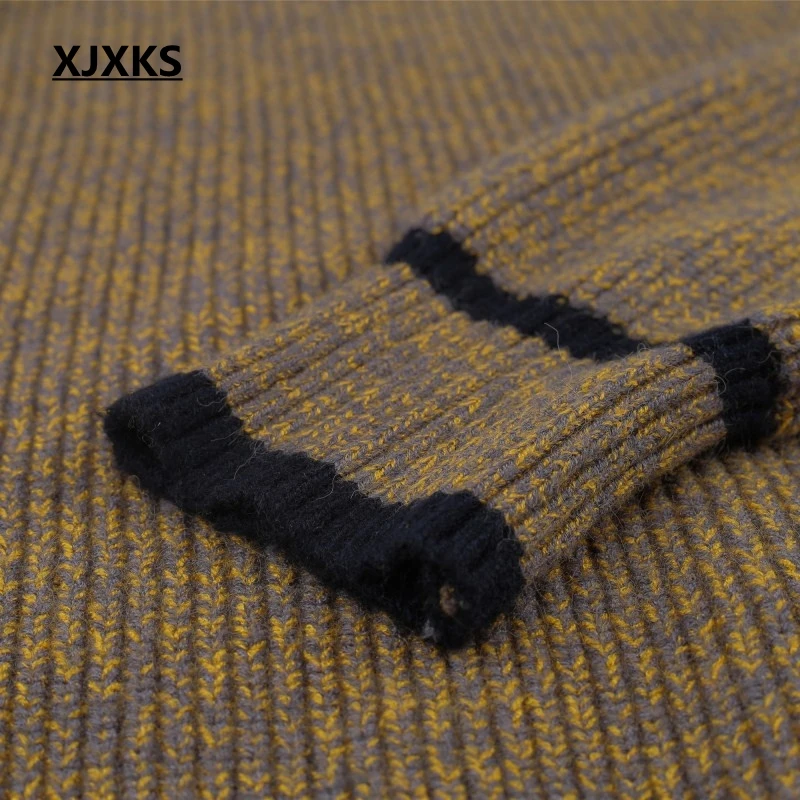 XJXKS irregular hem comfortable zipper women turtleneck sweater high elasticity 2019 new fashion pullover | Женская одежда