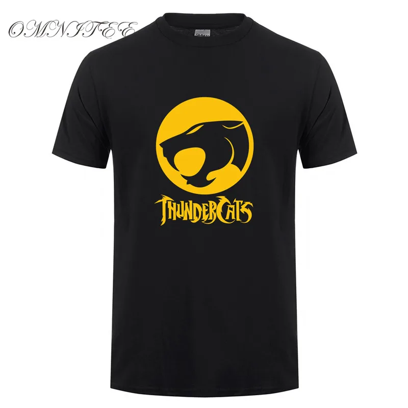 Аниме Thundercats футболки Для мужчин летние шорты с круглым вырезом хлопок Человек футболка мода мультфильм Мужской топы OZ-051