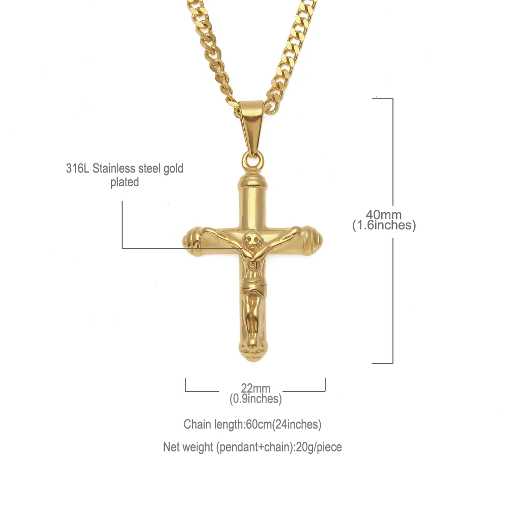 Подвеска с крестиком из нержавеющей стали для мужчин и женщин|stainless steel chain|steel