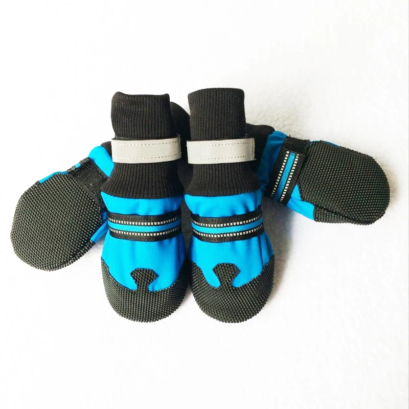4 шт. нескользящая обувь для собак непромокаемая одежда водонепроницаемые теплые