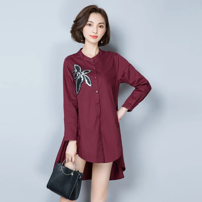 5XL Плюс большой размер Blusas Feminina 2017 Новый корейский весна лето осень Стиль Женщины