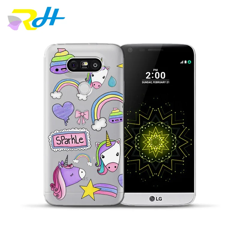 Мягкий чехол для LG G4 G5 G6 с радужным единорогом Q6 Q8 тонкий K4 K7 K8 K10 2017 X Power 2 телефона