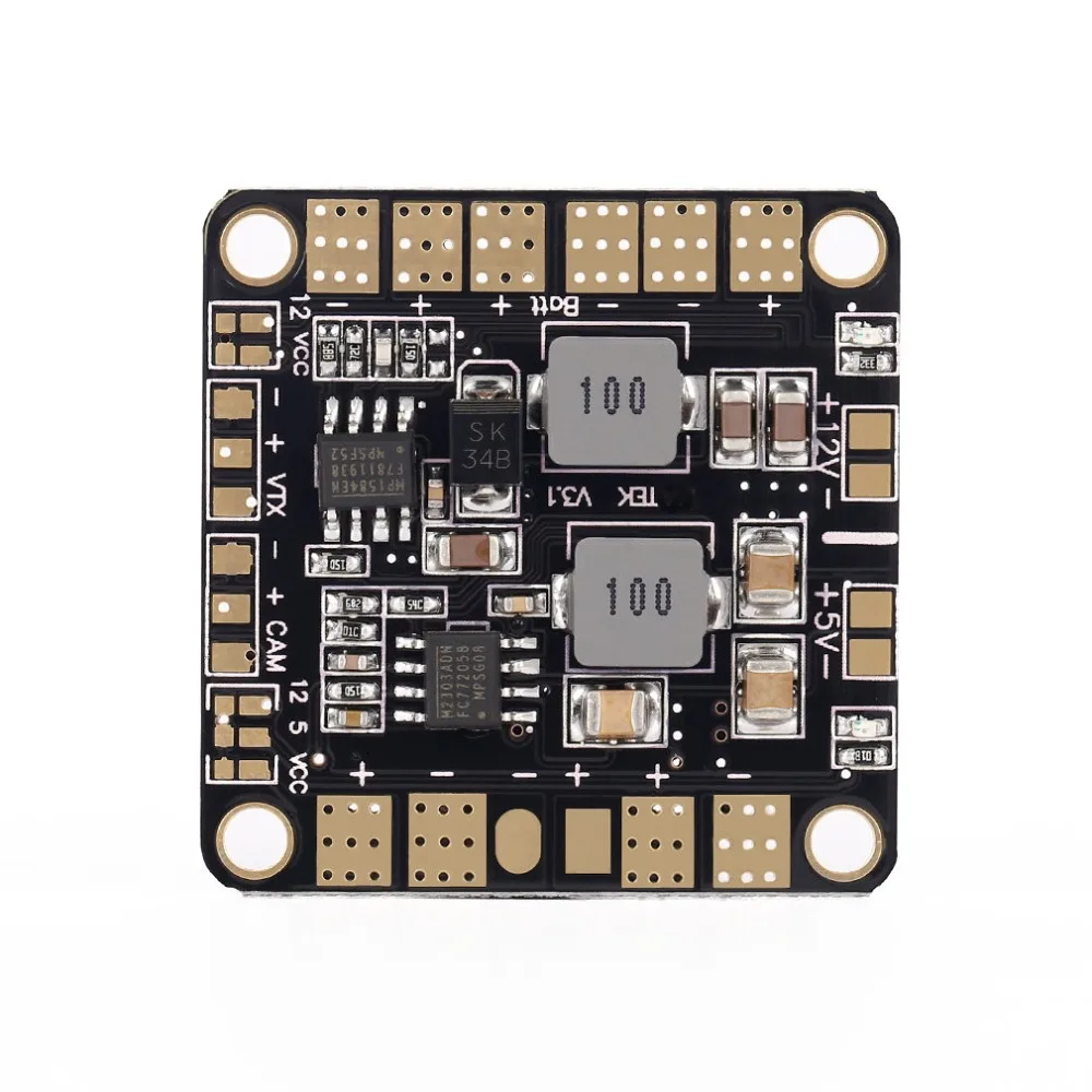 5 В/12 В 3 А мини распределительная плата с питанием PDB BEC и 12 для FPV QAV250 ZMR250