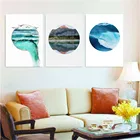 Скандинавский пейзаж, холст, печать, волна, постер с изображением гор, морские настенные картины для гостиной, украшение для дома, Настенный декор