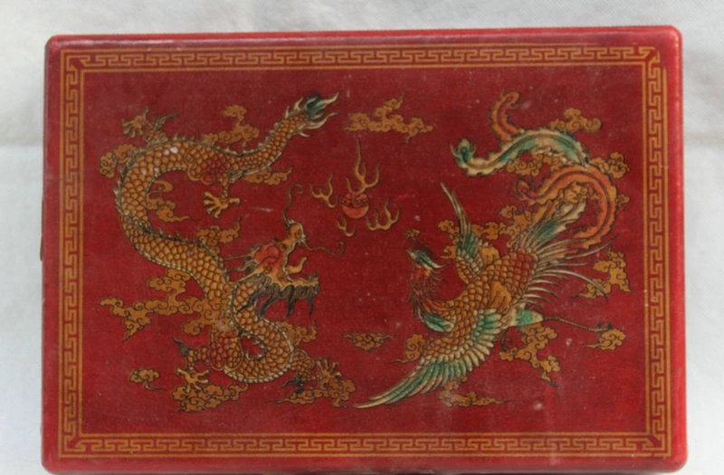 11 4 &quotВинтажная китайская Лаковая посуда деревянная династия дракон феникс
