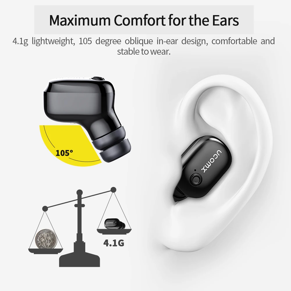 UCOMX U6H/U6H Pro Bluetooth наушники беспроводные наушники с микрофоном истинные беспроводные стерео вкладыши монитор наушник для iPhone huawei Mi
