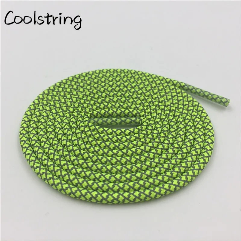 Coolstring Новая мода Выделите 3м отражающие шнурки тапки Веревка Спортивные шнурки Детские обжимной для V2 350 750 сапоги недостоин - Цвет: 224	Fluo Yellow 3M