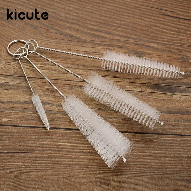 Kicute 4 шт. бутылочный носик Пробирка для чистки чашек моющая ручка щетка инструмент для чистки лабораторного оборудования школьные канцелярские принадлежности