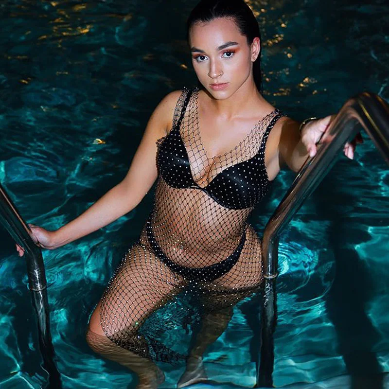 Сексуальное открытое праздничное облегающее платье для женщин летнее пляжное