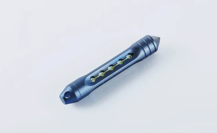 EDC титановый нож из титанового сплава бусины с Тритием газовые трубки Вольфрамовая стальная головка кулон Paracord украшения EDC многофункциональные инструменты