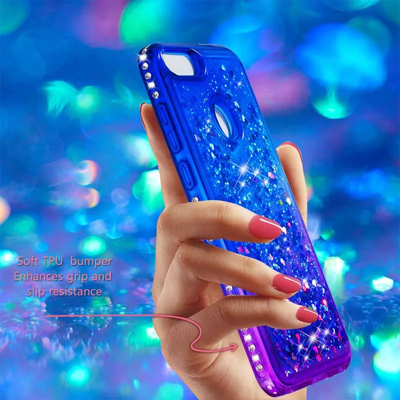 Мягкий ТПУ боковое сверло градиент зыбучие пески чехол для huawei P Smart Cover Блеск