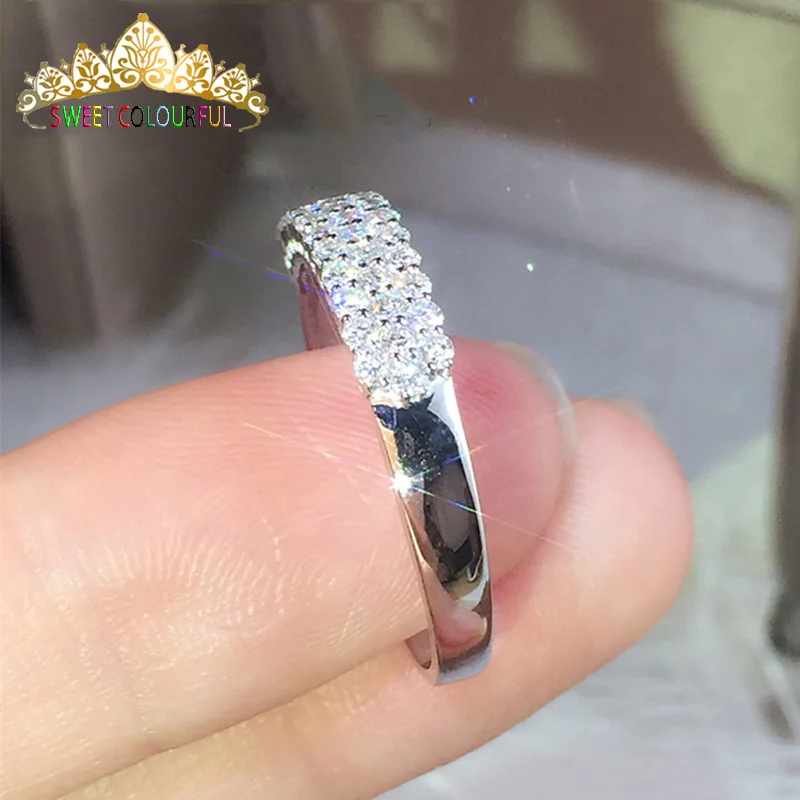100% 18K 750Au золото Муассанит бриллиантовое кольцо D Цвет VVS с национальным