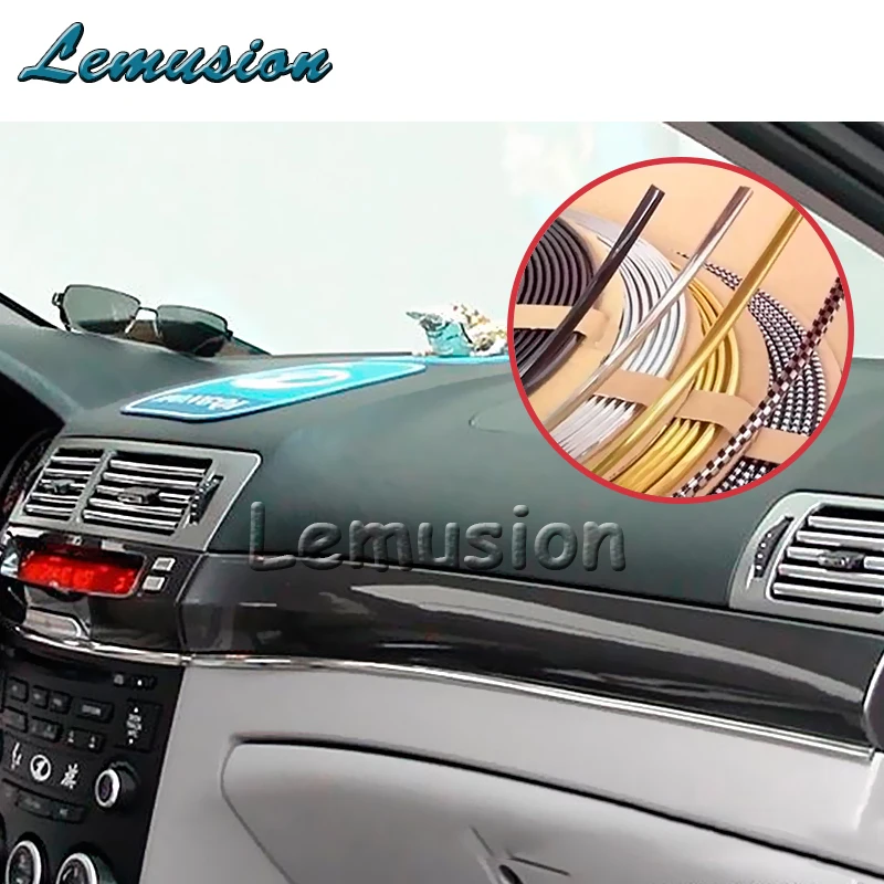 Молдинги для салона автомобиля сделай сам 3 м хромированная полоса Abarth Fiat Punto 500