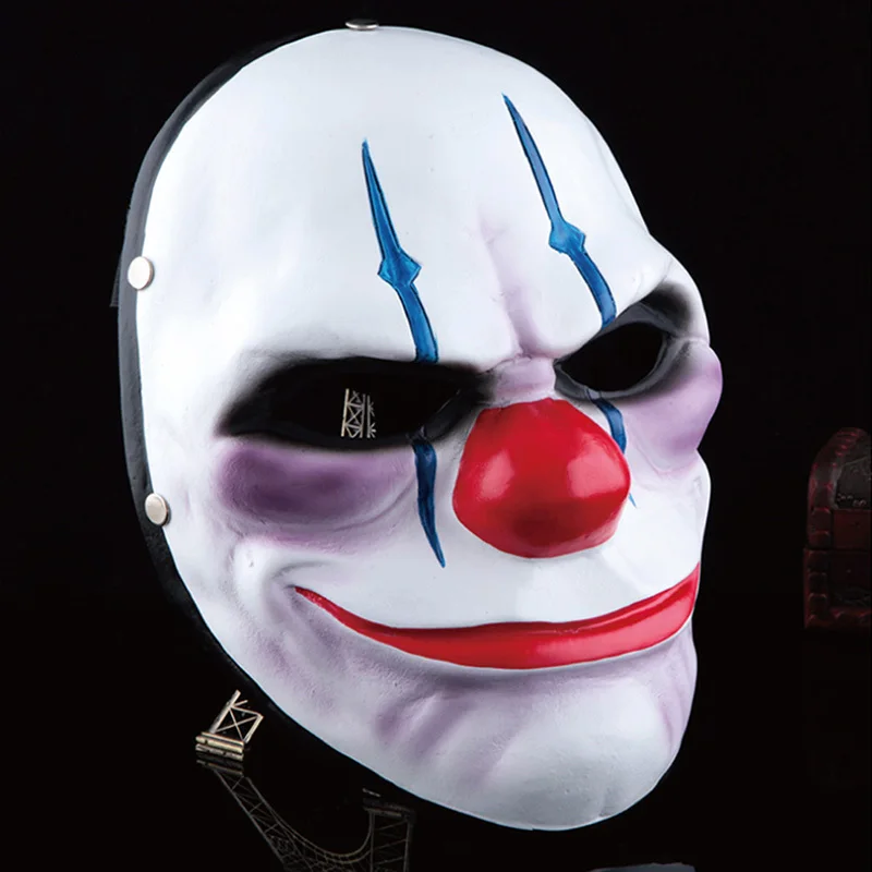 H & D Смола Payday 2 цепи Клоун Маска Тушь для ресниц террор Вечеринка Маскарад