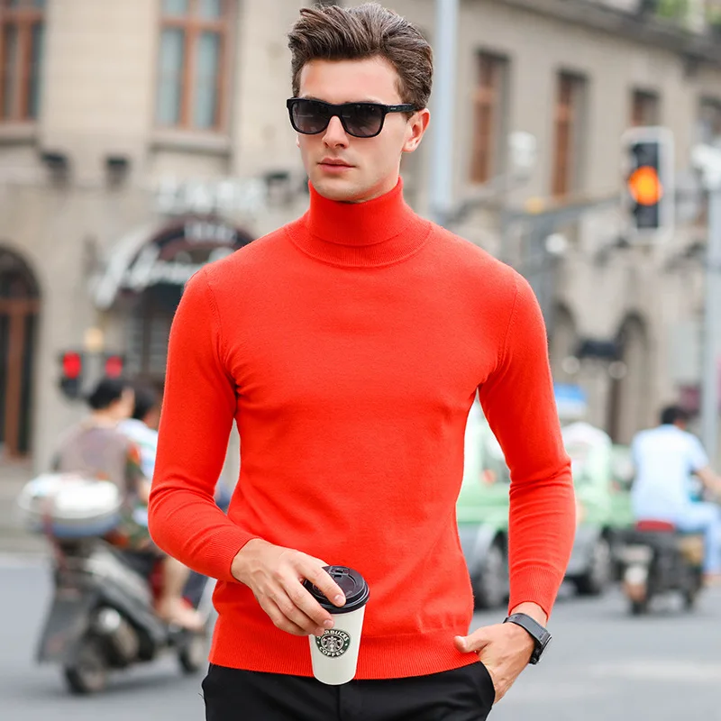 2016 Новый брендовый мужской шерстяной свитер осенне зимний толстый трикотажный