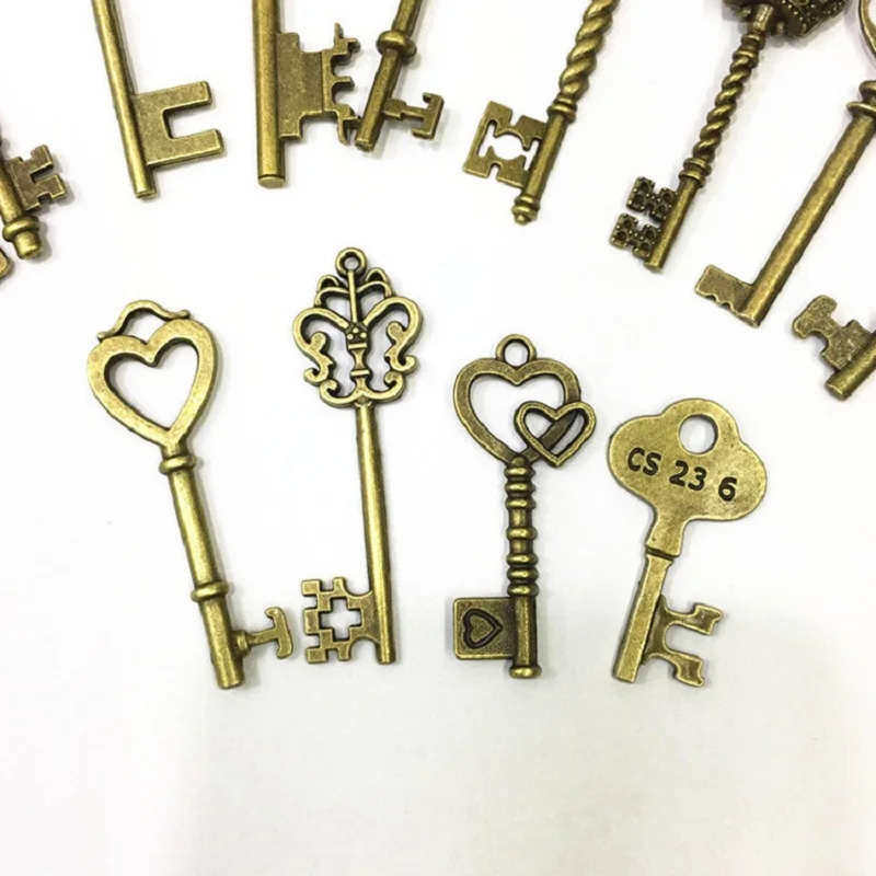 18 штук античная бронза винтажный скелет смешанные брелки DIY Ожерелье Подвеска