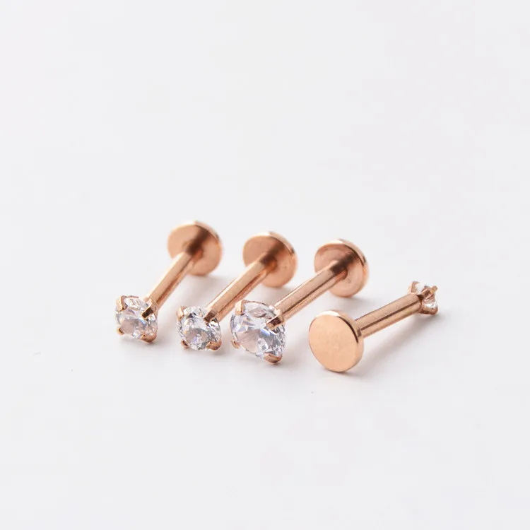 Женские серьги гвоздики из титановой стали ювелирные изделия для пирсинга с