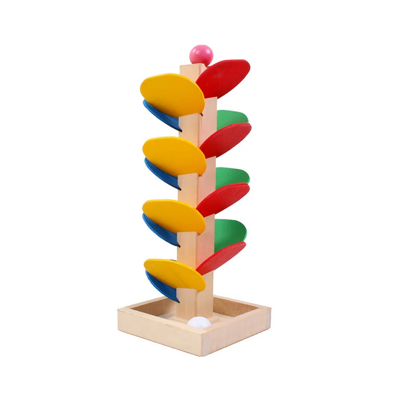 

Wooden Ball Run Track Tree Baby Kids Children Intelligence Educational Toys