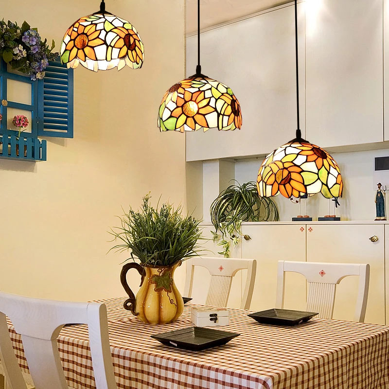 

Art deco pastoral modern glass pendant light LED E27 Europe vintage hanging lamp for living room loft bedroom kitchen restaurant