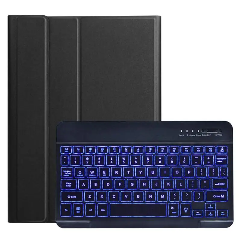 English 7 colors Bluetooth Магнитная клавиатура с чехол для samsung Galaxy Tab A 10,1 - Цвет: English 7 colors