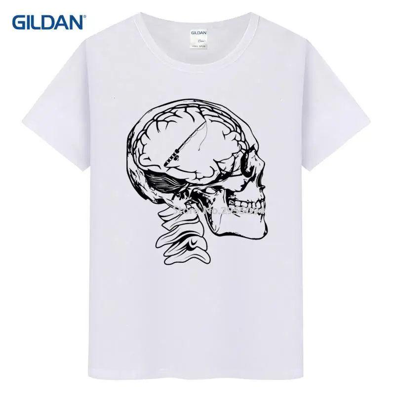 Футболка Pour Homme 2017 fishinger на мозг футболка Noir хлопок Джерси|hommes t-shirt|tee shirtt-shirt homme |
