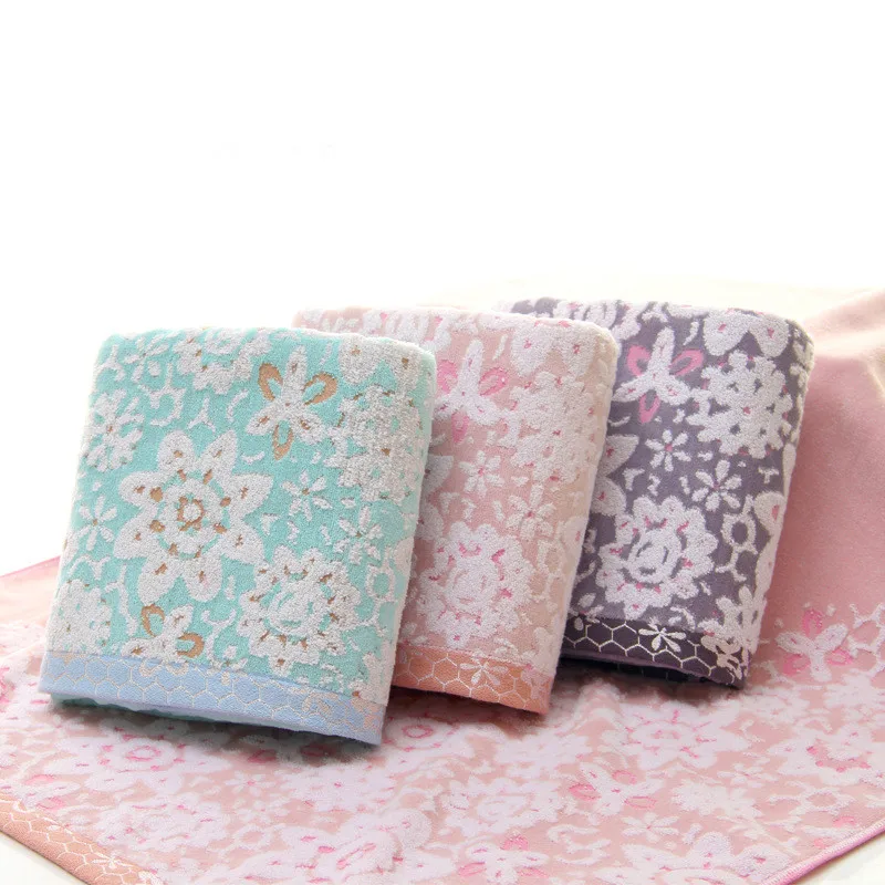 Чистое хлопковое вышитое полотенце взрослые мужские и женские Семейные