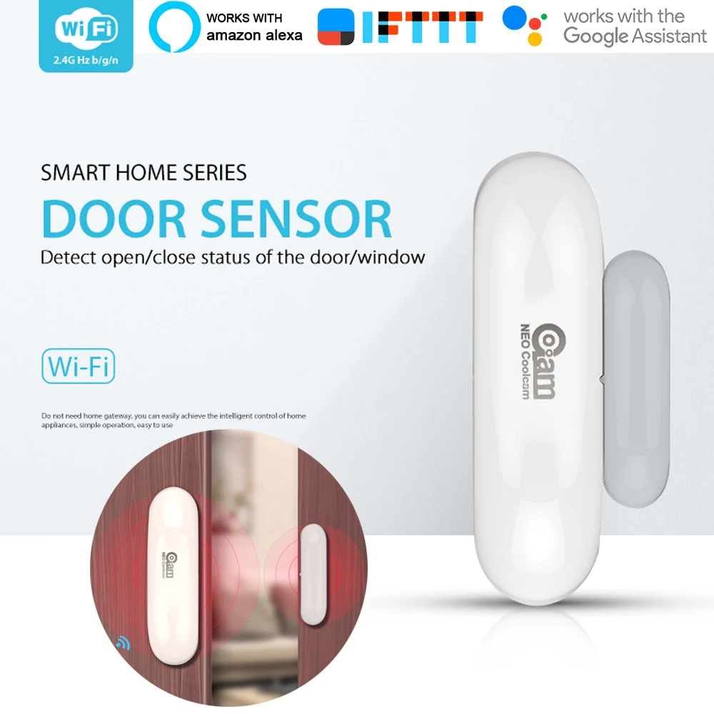 1/2/3/4 шт./лот NEO COOLCAM Wi-Fi умный датчик двери окна Сенсор приложение уведомления безопасная домашняя дверь/оконный датчик