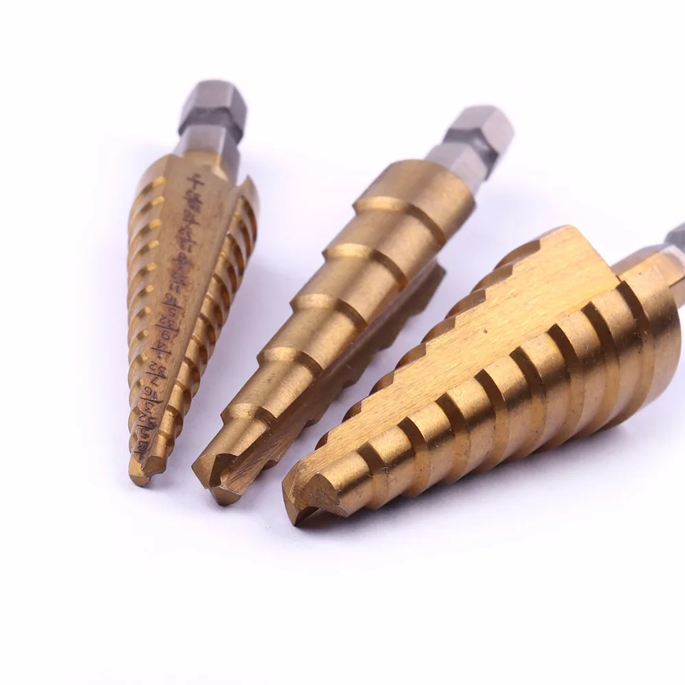 13 ступенчатые сверла HSS4241 с шестигранным хвостовиком 1/4''|drill tap tool|drill bit hole sawtool