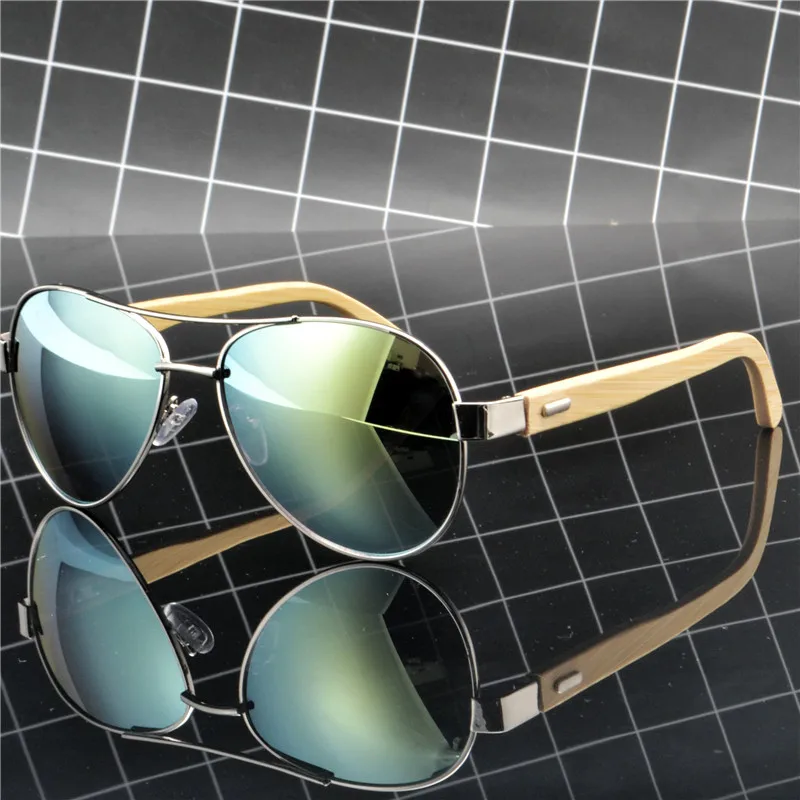 Винтаж дизайн оригинальный деревянный поляризованные очки Bamboo рамка Eyewears тени
