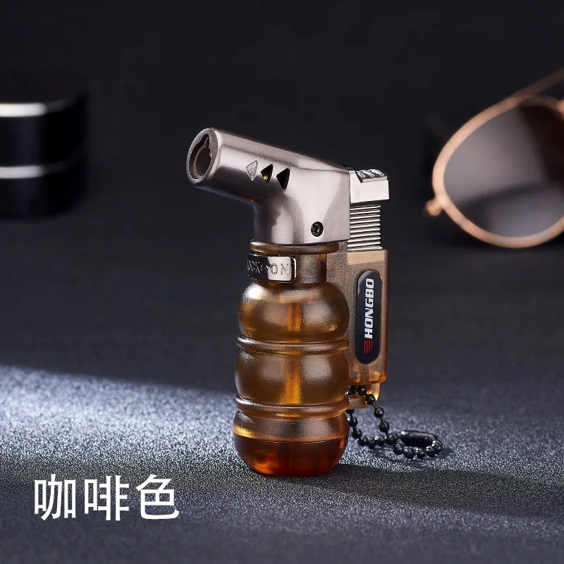 Видимый газ бутан зажигалки турбины Зажигалка Fireproof ветрозащитный спрей Gun Metal Зажигалка 1300 C Газ сигареты Acces