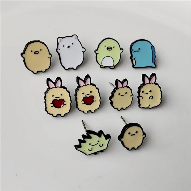 IVYYE Sumikko gurashi модная аниме Сережка с героями мультфильмов милые серьги-гвоздики с животными для женщин девочек детские ювелирные изделия подарок