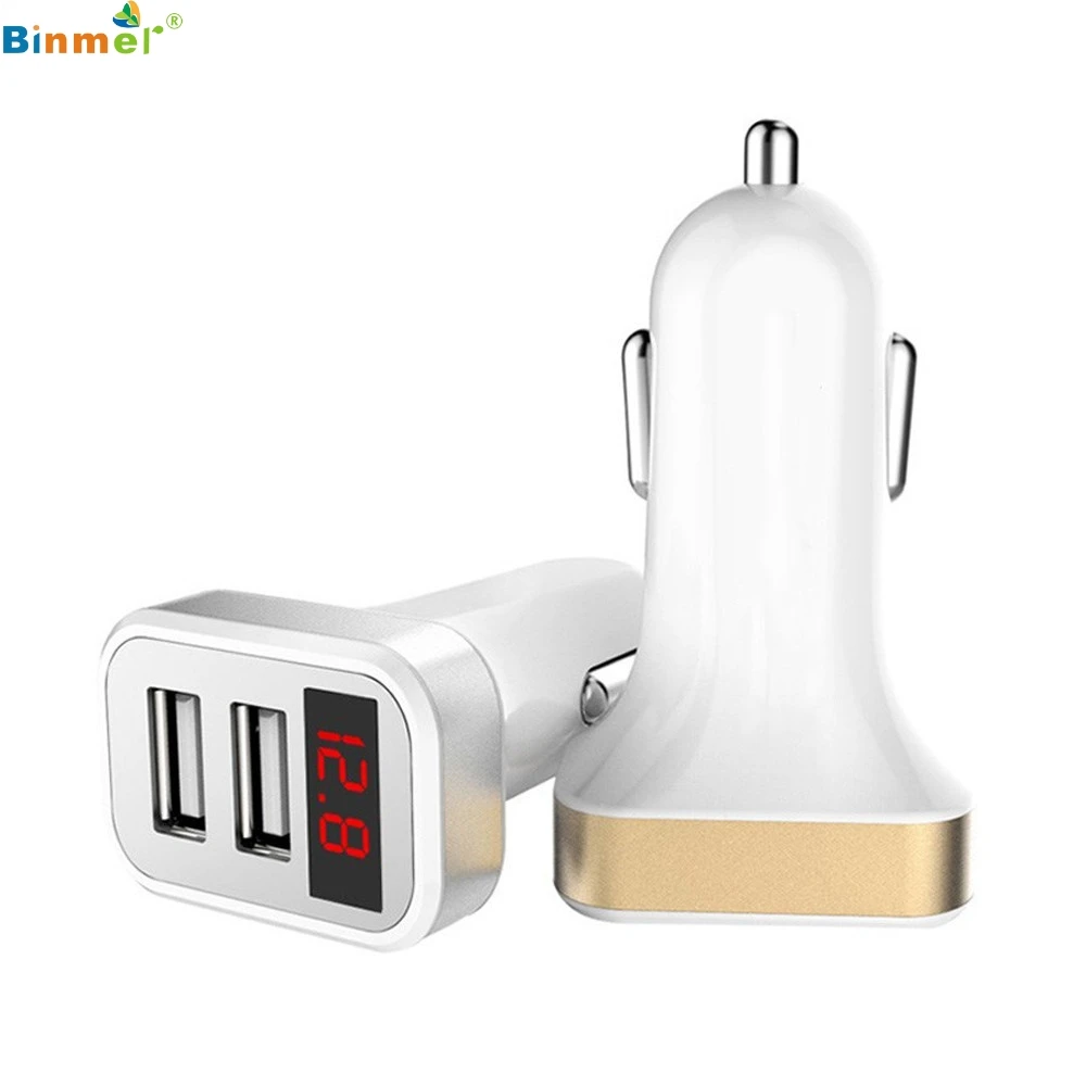Binmer Портативный модный тренд новый индивидуальный двойной USB 4.8A автомобильное