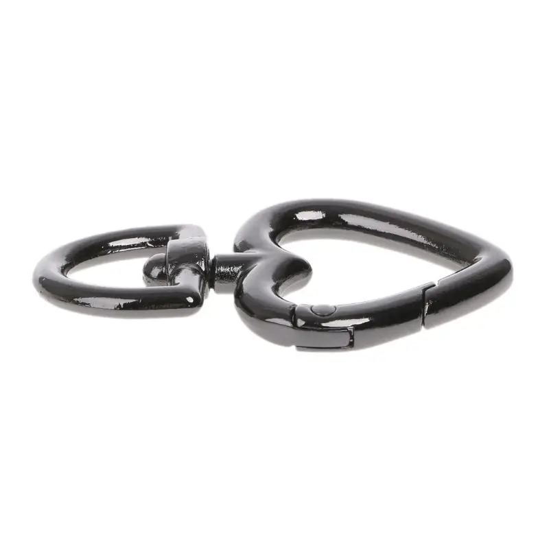 Металлическая Поворотная застежка в форме сердца карабин на шнурке пружинные