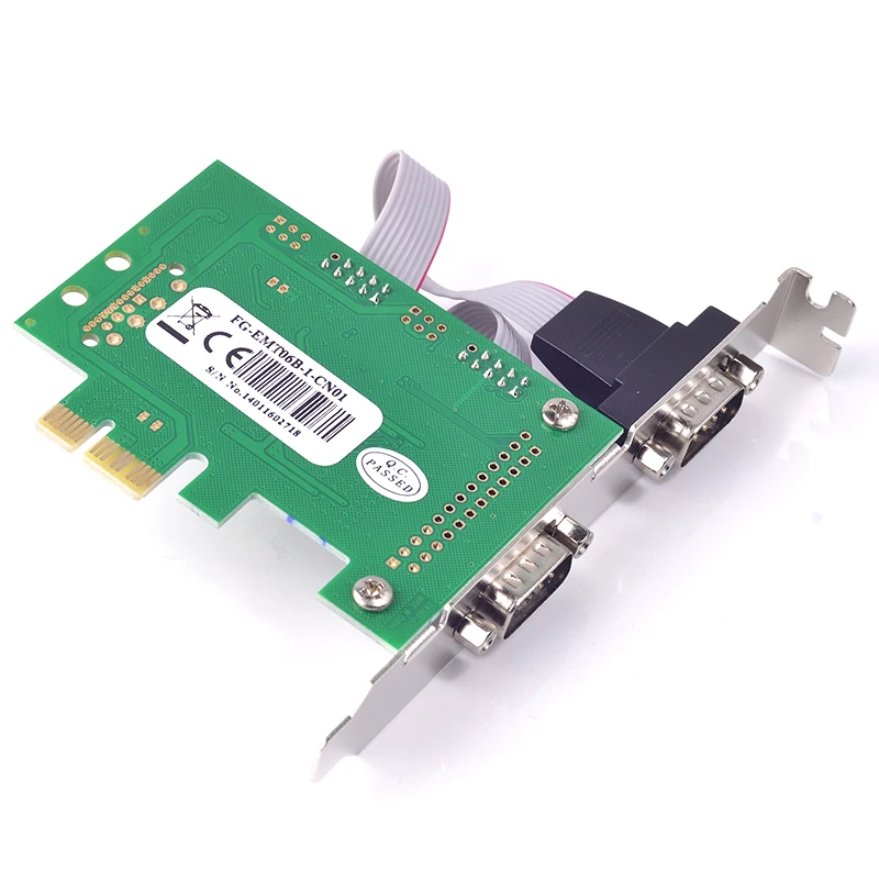Высококачественный интерфейс PCI express 2 порта серийный PCI-e 1x Карты Multi RS232 DB9 COM