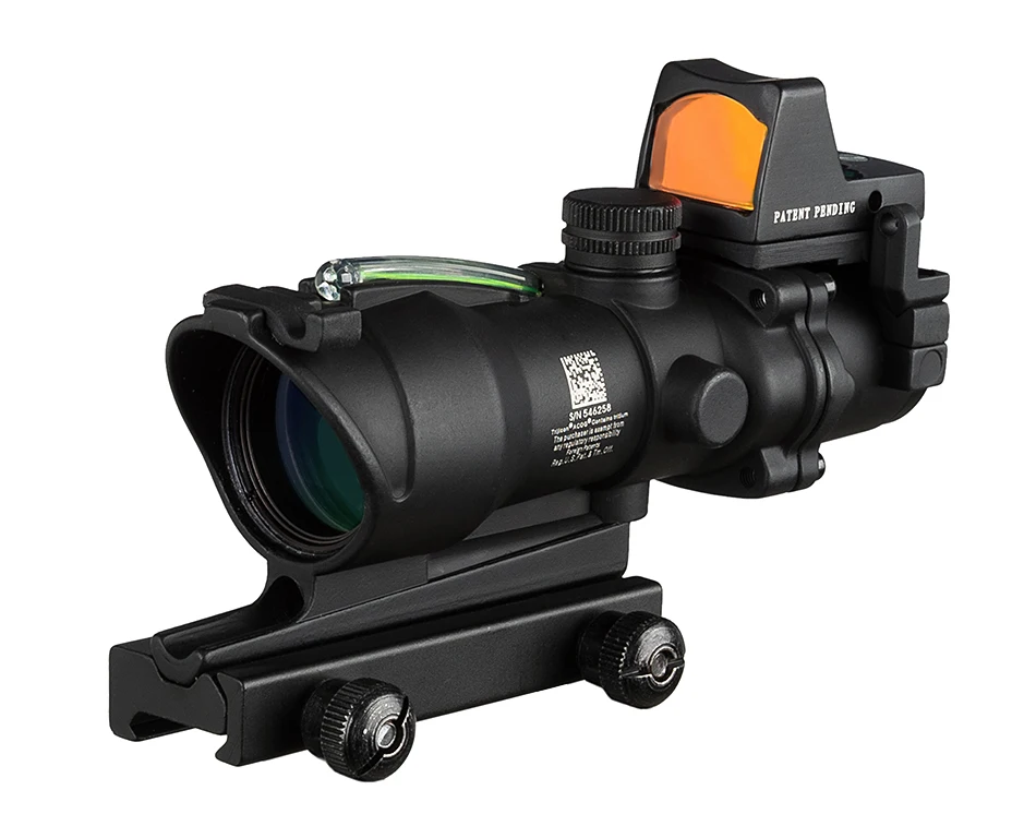 Trijicon Acog 4x32 оптический прицел красный Cahevron сетка волокно зеленый свет оптический прицел с Rmr мини Красный точка зрения