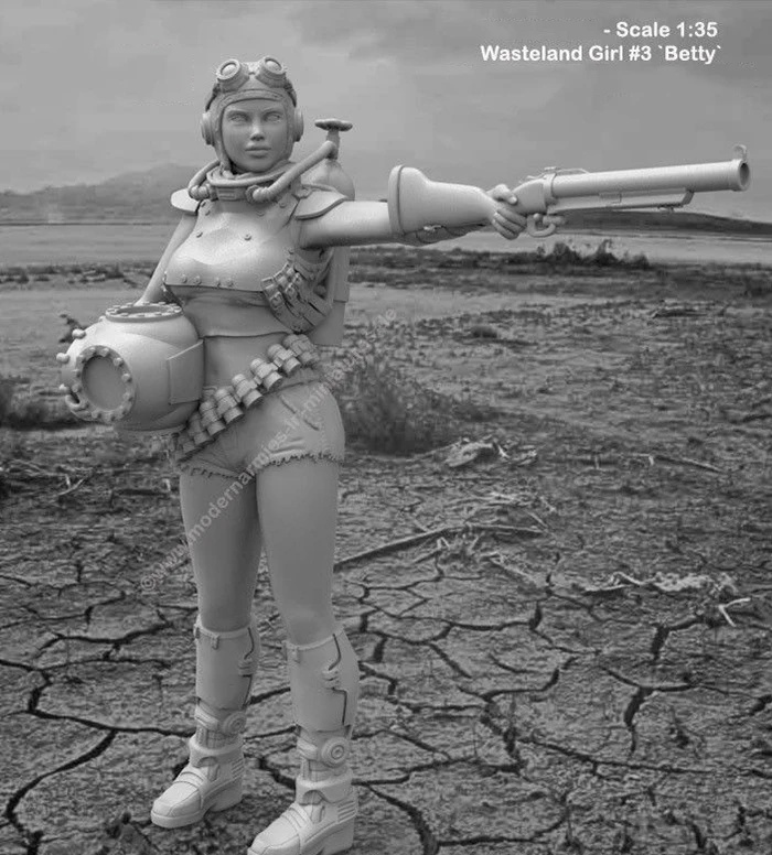 Неокрашенный комплект 1/35 фантастическая фигурка девочки wasteland из смолы